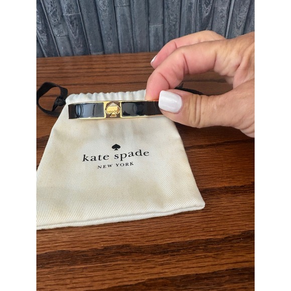 Kate Spade New York Jewelry - Kate Spade New York Heritage Spade  Enamel Bracelet Black Gold-Tone with dusty